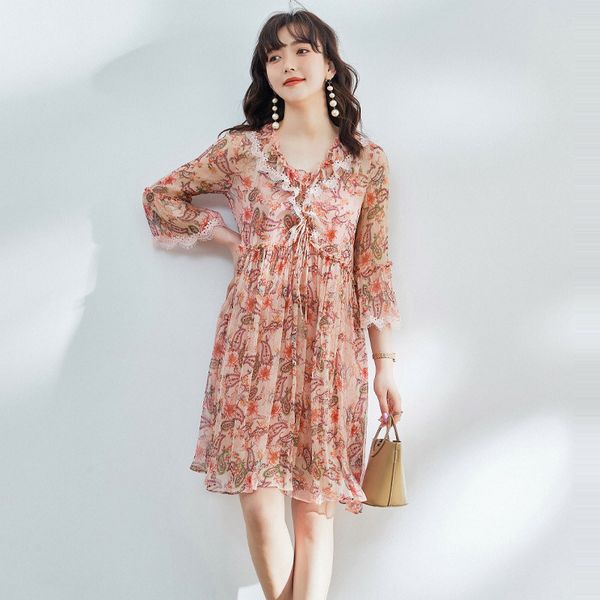casual dresses crossmio silk dress summer 2021 women's lace sweet wood ear edge small floral up waist, Black;gray
casual dresses crossmio silk dress summer 2021 women's lace sweet wood ear edge small floral up waist, Black;gray