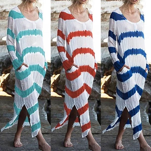 women' swimsuit pareo tunic beach swim suits swimwear dress woman cover up for women spread under 2019 ladies stripe leisure, Blue;gray
women' swimsuit pareo tunic beach swim suits swimwear dress woman cover up for women spread under 2019 ladies stripe leisure, Blue;gray