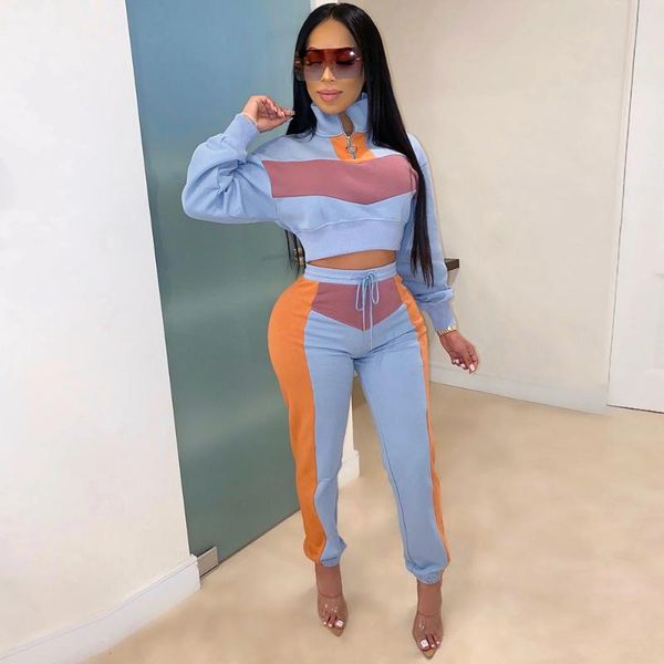 echoine с длинным рукавом лоскутные два куска одежды женщин набора спортивного костюма crop топа и брюками womens нарядов клуба беговой femm, White
echoine с длинным рукавом лоскутные два куска одежды женщин набора спортивного костюма crop топа и брюками womens нарядов клуба беговой femm, White