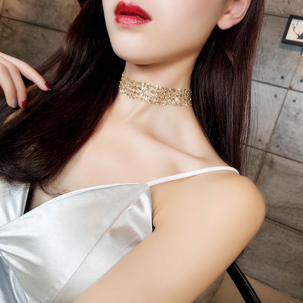 aomu 2018 new korean sequins slim chain choker necklace for women girl gift elegant gold silver necklace fashion jewelry
aomu 2018 new korean sequins slim chain choker necklace for women girl gift elegant gold silver necklace fashion jewelry