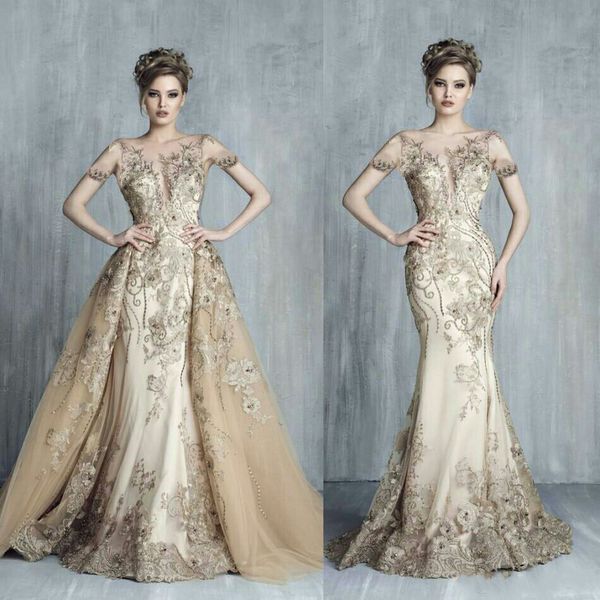 tony chaaya 2020 evening dresses with detachable train champagne beads mermaid prom gowns lace applique short sleeve luxury party dress, Black;red
tony chaaya 2020 evening dresses with detachable train champagne beads mermaid prom gowns lace applique short sleeve luxury party dress, Black;red