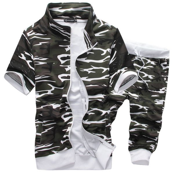 amberheard 2018 spring summer men set camouflage sporting suit zipper tracksuit short sleeve sweatshirt+pant 2 piece set joggers, Gray
amberheard 2018 spring summer men set camouflage sporting suit zipper tracksuit short sleeve sweatshirt+pant 2 piece set joggers, Gray