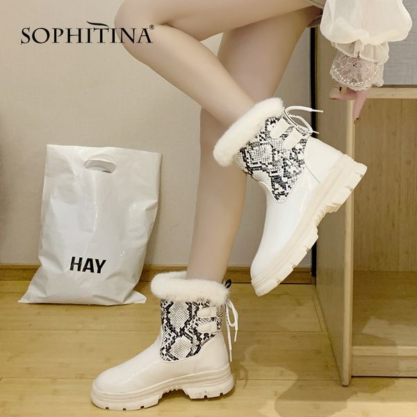 sophitina special design boots handmade snake round toe embroider square heel lace-up plush shoes women new boots mo384, Black
sophitina special design boots handmade snake round toe embroider square heel lace-up plush shoes women new boots mo384, Black