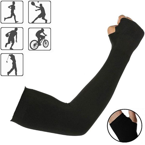 elbow & knee pads 1 pair cooling sleeves arm cover uv sun protection outdoor sports solid color black gray long arm-protect open fing
elbow & knee pads 1 pair cooling sleeves arm cover uv sun protection outdoor sports solid color black gray long arm-protect open fing