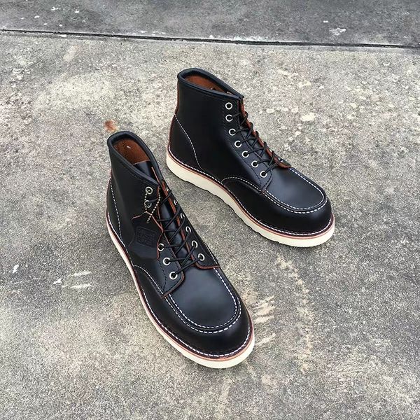 Goodyear-Welted Vintage Genuine Leather Ankle Motorcycle Boots Top Quality Wings Round Toe Men Casual Dress Work Red Boots Shoes
Goodyear-Welted Vintage Genuine Leather Ankle Motorcycle Boots Top Quality Wings Round Toe Men Casual Dress Work Red Boots Shoes