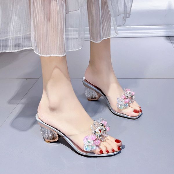 rimocy summer fashion high heels crystal shoes woman slip on round heeled pvc sandals women silver outdoor slides sandalias 2020, Black
rimocy summer fashion high heels crystal shoes woman slip on round heeled pvc sandals women silver outdoor slides sandalias 2020, Black
