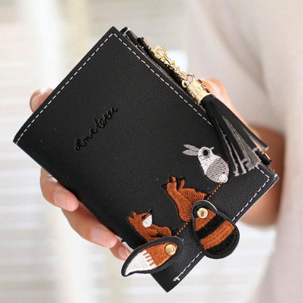 women cat short wallet tassel coin purse card holders handbag package local stock casual wallets leather short foldable wall, Red;black
women cat short wallet tassel coin purse card holders handbag package local stock casual wallets leather short foldable wall, Red;black