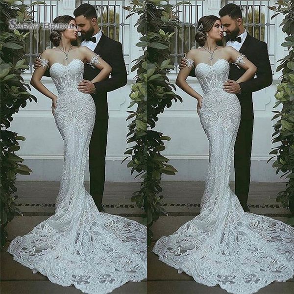 2020 mermaid sleeveless sweetheart appliques vestidos de novia wedding dress bridal gown plus size bride dresses, Black
2020 mermaid sleeveless sweetheart appliques vestidos de novia wedding dress bridal gown plus size bride dresses, Black