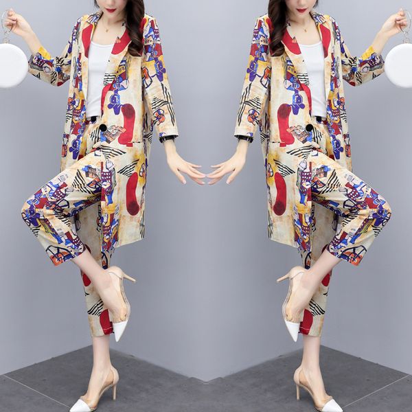 two piece dress korean womens matching set floral print 2 office clothing ensemble femme deux pieces work woman suit, White
two piece dress korean womens matching set floral print 2 office clothing ensemble femme deux pieces work woman suit, White