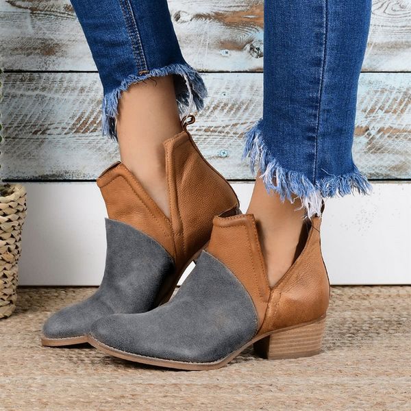 fashion women's leisure square heel suede boots ladies spliced low cut comfortable leather shoes 2019 new, Black
fashion women's leisure square heel suede boots ladies spliced low cut comfortable leather shoes 2019 new, Black