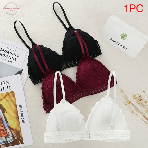 women french style lace bra girls triangle cup lingerie deep v wireless underwear soft thin seamless bra, White
women french style lace bra girls triangle cup lingerie deep v wireless underwear soft thin seamless bra, White