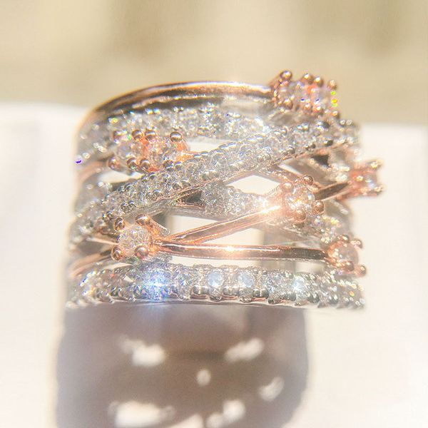 New Fashion 925 Sterling Sliver Double color Crystal Infinity Rings Micro Inlayed Cross Rings For Women Cubic Zircon CZ Rings
New Fashion 925 Sterling Sliver Double color Crystal Infinity Rings Micro Inlayed Cross Rings For Women Cubic Zircon CZ Rings