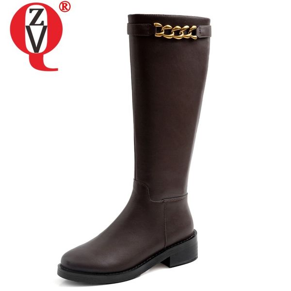 zvq 2019 winter new genuine leather knee high boots outside mid heels round toe metal decoration zip women shoes drop shipping, Black
zvq 2019 winter new genuine leather knee high boots outside mid heels round toe metal decoration zip women shoes drop shipping, Black