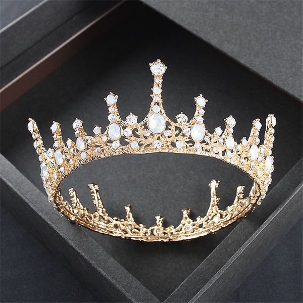 baroque retro queen king tiara crown women headdress bridal wedding tiaras crowns hair jewelry ornament hair accessories, Golden;white
baroque retro queen king tiara crown women headdress bridal wedding tiaras crowns hair jewelry ornament hair accessories, Golden;white