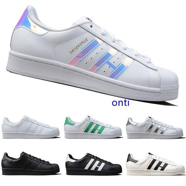 wholesale designer originals superstar white hologram iridescent junior superstars leather sneakers super star women men casual shoes 36-44, Black
wholesale designer originals superstar white hologram iridescent junior superstars leather sneakers super star women men casual shoes 36-44, Black