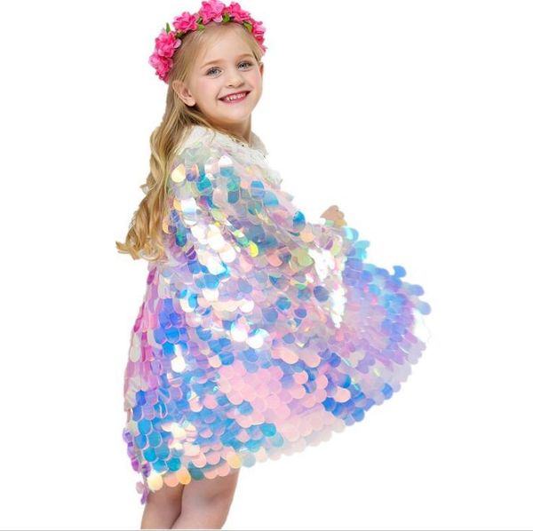 mermaid cape glittering baby girls princess cloak colorful sequins boutique new halloween party cape costume cosplay props, Camo
mermaid cape glittering baby girls princess cloak colorful sequins boutique new halloween party cape costume cosplay props, Camo