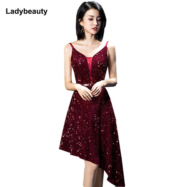 ladybeauty 2019 new evening dress sequin lace short prom party gowns asymmetry wedding plus dresses, White;black
ladybeauty 2019 new evening dress sequin lace short prom party gowns asymmetry wedding plus dresses, White;black