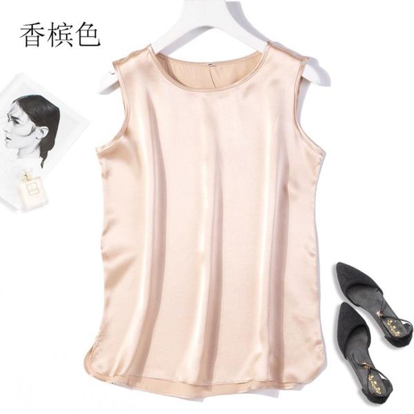 women's 100% pure silk satin fabric tank blouse shirt sleeveless vest size l xl jn426, White
women's 100% pure silk satin fabric tank blouse shirt sleeveless vest size l xl jn426, White
