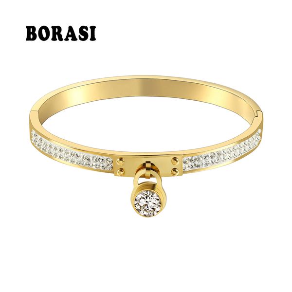 new luxury fashion jewelry charm lock crystal in the middle bracelets for women gold color engagement bracelets & bangles, Black
new luxury fashion jewelry charm lock crystal in the middle bracelets for women gold color engagement bracelets & bangles, Black