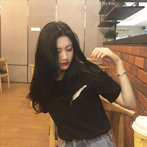 short sleeve round collar t-shirt female ins fashion embroidery harajuku bf student loose half sleeve clothes t-shirt clothes, White
short sleeve round collar t-shirt female ins fashion embroidery harajuku bf student loose half sleeve clothes t-shirt clothes, White