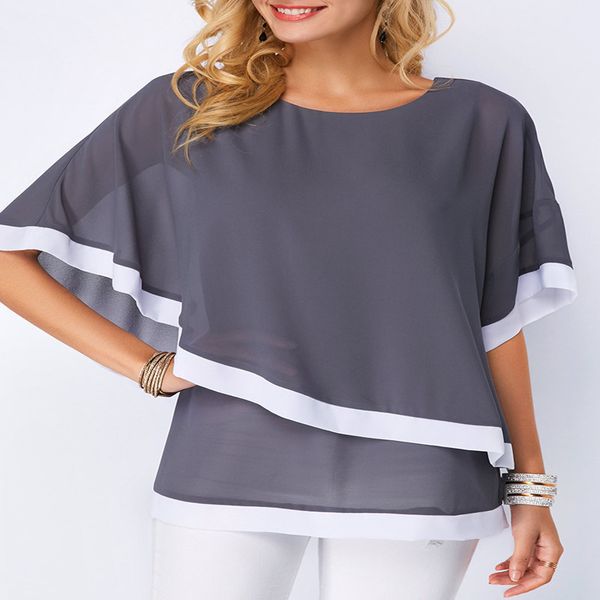 womens blouses women clothing casual summer womens chiffon shirt 2019 bat sleeve irregular loose chiffon shirt plus size blouse, White
womens blouses women clothing casual summer womens chiffon shirt 2019 bat sleeve irregular loose chiffon shirt plus size blouse, White