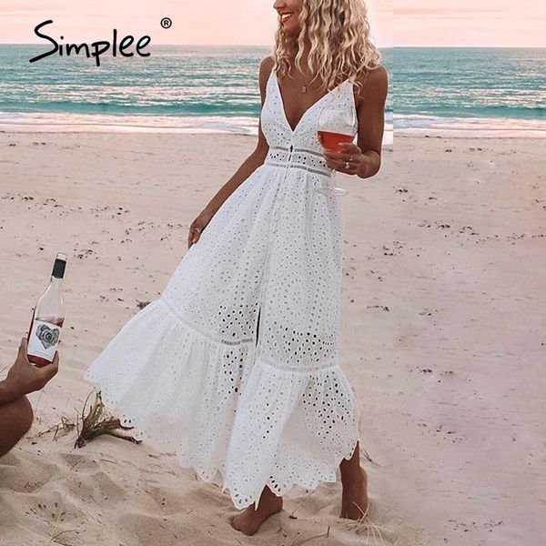 simplee embroidery white women summer dress v neck spaghetti strap pearl buttons cotton dresses evening party long vestidos, Black;gray
simplee embroidery white women summer dress v neck spaghetti strap pearl buttons cotton dresses evening party long vestidos, Black;gray