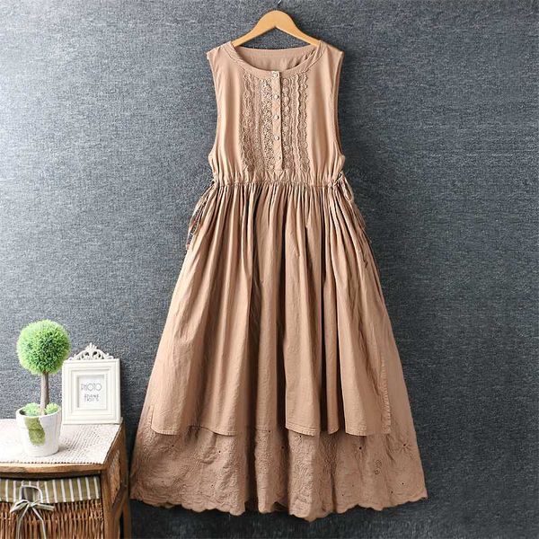 2020 new summer sweet hipster embroidered drawstring waist dress cotton vest dress female 6181, Black;gray
2020 new summer sweet hipster embroidered drawstring waist dress cotton vest dress female 6181, Black;gray