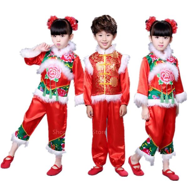 chinese new year baby girl boy clothes folk hanfu pants suit kids dance costume yangko party traditonal chinese clothing, Black;red
chinese new year baby girl boy clothes folk hanfu pants suit kids dance costume yangko party traditonal chinese clothing, Black;red