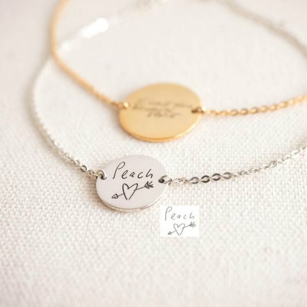 duoying handwriting disc bracelet custom handwriting engraved disc personalized keepsake jewelry sentimental gift mother gift, Black
duoying handwriting disc bracelet custom handwriting engraved disc personalized keepsake jewelry sentimental gift mother gift, Black