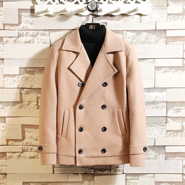 winter double-breasted woolen coat men's fashion business casual woolen jacket man wild british wind coat male overcoat, Black
winter double-breasted woolen coat men's fashion business casual woolen jacket man wild british wind coat male overcoat, Black