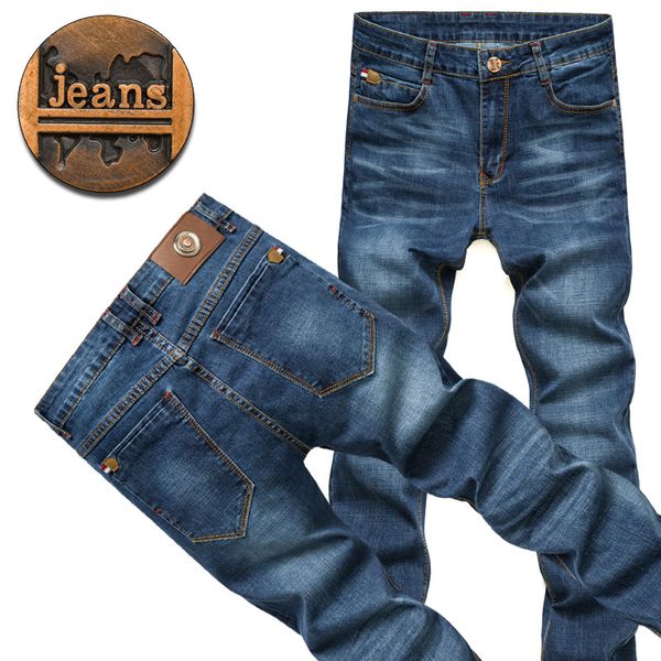 men's jeans slim fit pencil pants ultra-stretch straight-leg pants jeans paragraph four seasons men's trousers, Blue
men's jeans slim fit pencil pants ultra-stretch straight-leg pants jeans paragraph four seasons men's trousers, Blue