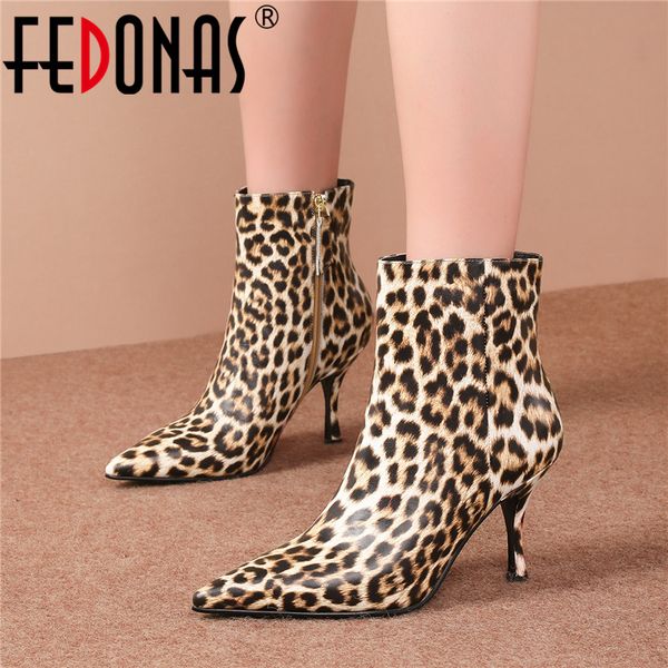fedonas leopard prints genuine leather women ankle boots zipper thin heels party night club shoes woman new boots, Black
fedonas leopard prints genuine leather women ankle boots zipper thin heels party night club shoes woman new boots, Black