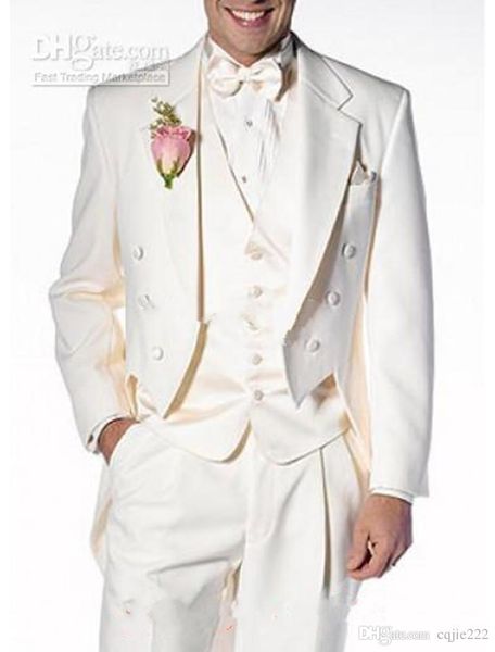 new custom made ivory tailcoat groom tuxedos notch lapel man groomsmen men wedding suits bridegroom (jacket+pants+vest+tie) 49, Black;gray
new custom made ivory tailcoat groom tuxedos notch lapel man groomsmen men wedding suits bridegroom (jacket+pants+vest+tie) 49, Black;gray