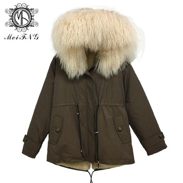 men's brown short jacket real lamb fur collar can be removable high-tech anti-lamb liner coat plus size parka, Black
men's brown short jacket real lamb fur collar can be removable high-tech anti-lamb liner coat plus size parka, Black
