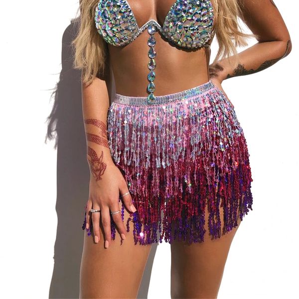 luxurious shinning beading sequins colorful lace up waist high waist straight fringes tassels party club show short skirts, Black
luxurious shinning beading sequins colorful lace up waist high waist straight fringes tassels party club show short skirts, Black
