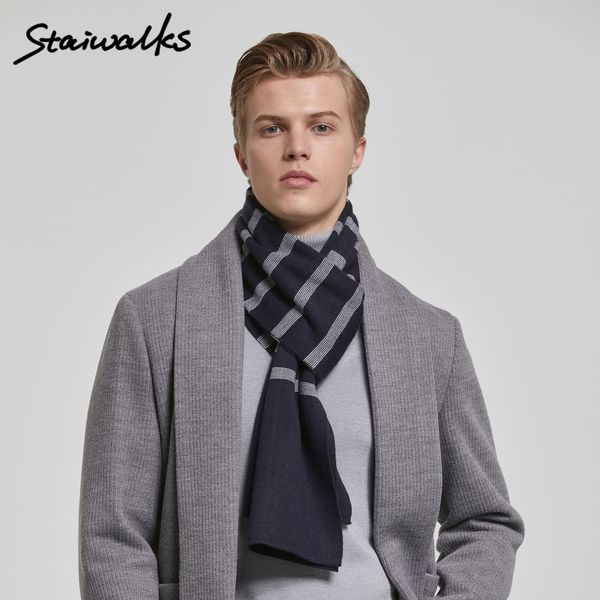 staiwalks basulan wool scarf for men striped business causal scarves black grey navy blue dark grey soft smooth british style, Blue;gray
staiwalks basulan wool scarf for men striped business causal scarves black grey navy blue dark grey soft smooth british style, Blue;gray