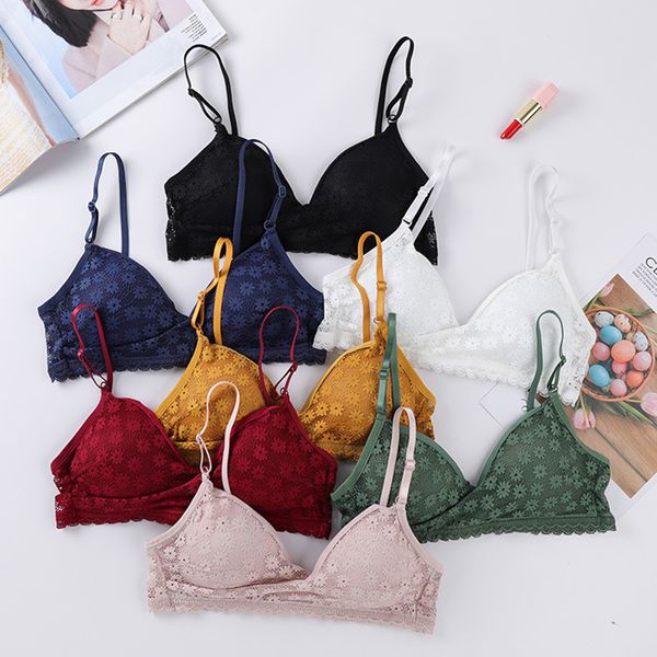 bras floral lace bra women solid padded wireless adjustable buckles bralette brassiere thin comfortable breathable underwear lingerie, Red;black
bras floral lace bra women solid padded wireless adjustable buckles bralette brassiere thin comfortable breathable underwear lingerie, Red;black