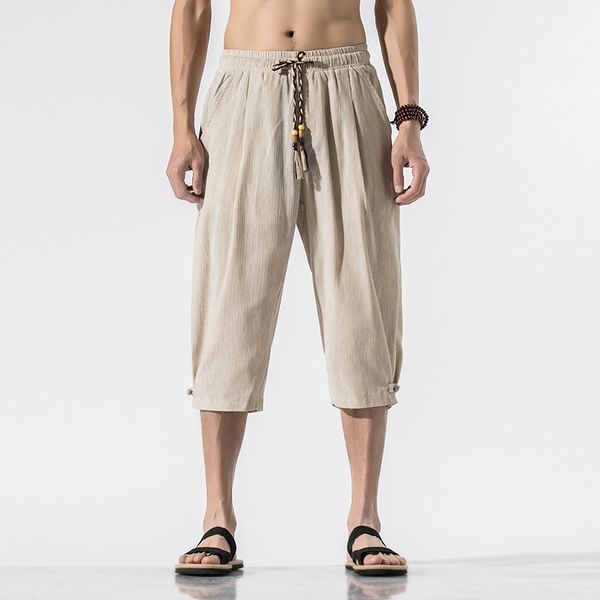 2020 men cotton linen pants summer mens casual harem pants male elastic waist vintage calf-length trousers m-5xl, Black
2020 men cotton linen pants summer mens casual harem pants male elastic waist vintage calf-length trousers m-5xl, Black