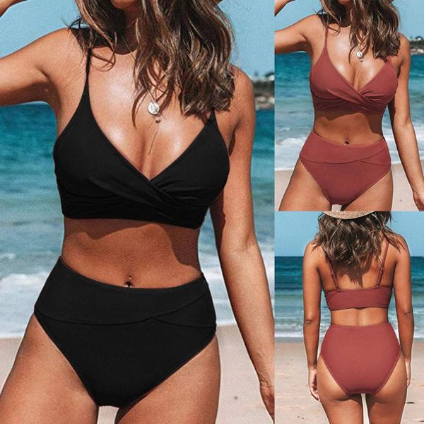 women's swimwear women red cross high waist v neck push up bikini set swimsuit solid color swimming suit beachwear, White;black
women's swimwear women red cross high waist v neck push up bikini set swimsuit solid color swimming suit beachwear, White;black