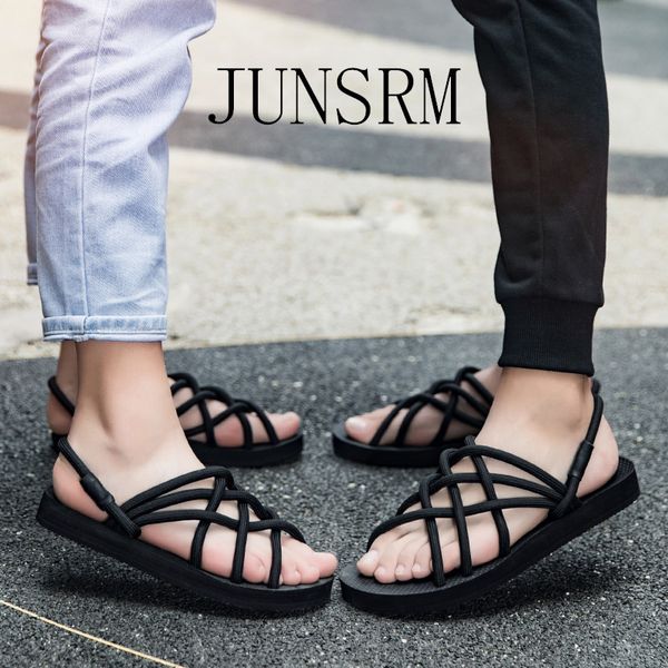 junsrm 2019 new summer men's sandals man beach slippers outdoor casual fashion rope woven sandals couple slippers, Black
junsrm 2019 new summer men's sandals man beach slippers outdoor casual fashion rope woven sandals couple slippers, Black