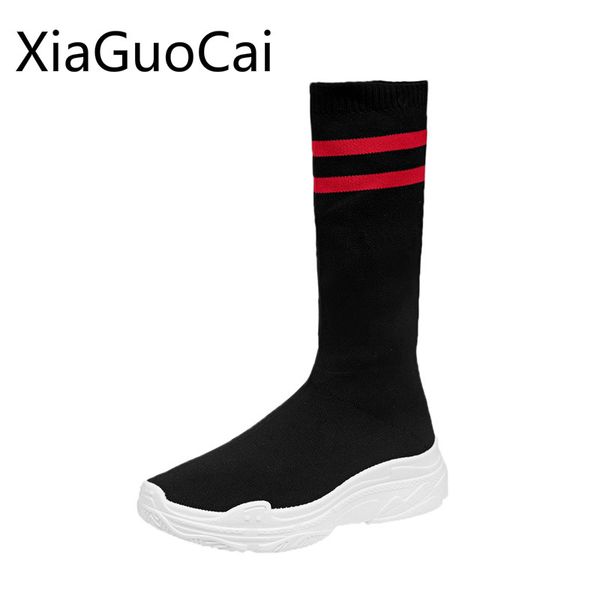 autumn and spring women long boots new fashion platform female boots thin women socks, Black
autumn and spring women long boots new fashion platform female boots thin women socks, Black