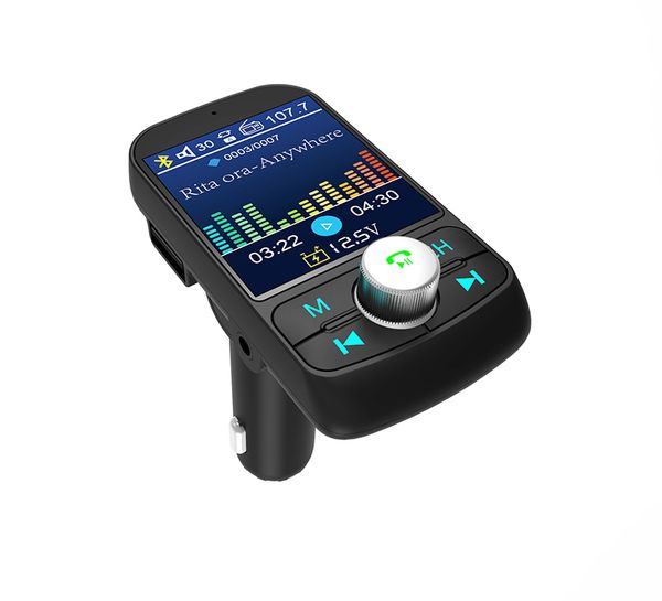 1.8" Color LCD Bluetooth FM Transmitter Wireless Radio Adapter Receiver Handsfree Car Kit Battery Voltage Reading Support AUX USB Disk TF
1.8" Color LCD Bluetooth FM Transmitter Wireless Radio Adapter Receiver Handsfree Car Kit Battery Voltage Reading Support AUX USB Disk TF