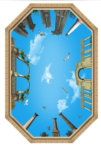 custom 3d ceiling mural wallpaper european style antica architettura romana living room bedroom
custom 3d ceiling mural wallpaper european style antica architettura romana living room bedroom