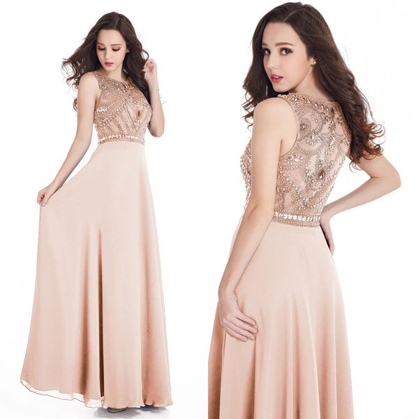 nude pink chiffon long bridesmaid dresses 2020 major beaded stones crew neck wedding guest evening prom dresses 100% real image cps417, White;pink
nude pink chiffon long bridesmaid dresses 2020 major beaded stones crew neck wedding guest evening prom dresses 100% real image cps417, White;pink