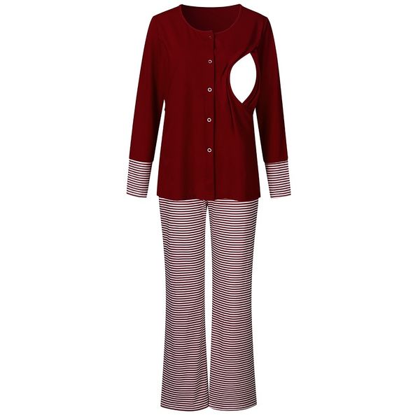 pregnancy clothes maternity pajamas women long sleeve nursing t-shirt +striped pants pajamas set suit camison lactancia, White
pregnancy clothes maternity pajamas women long sleeve nursing t-shirt +striped pants pajamas set suit camison lactancia, White