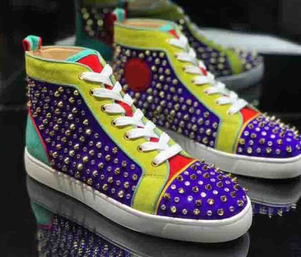 men's casual sneakers luxury red bottom shoes sneaker pik strass spikes suede leather diamond rhinestone strass spiked high trainers, Black
men's casual sneakers luxury red bottom shoes sneaker pik strass spikes suede leather diamond rhinestone strass spiked high trainers, Black