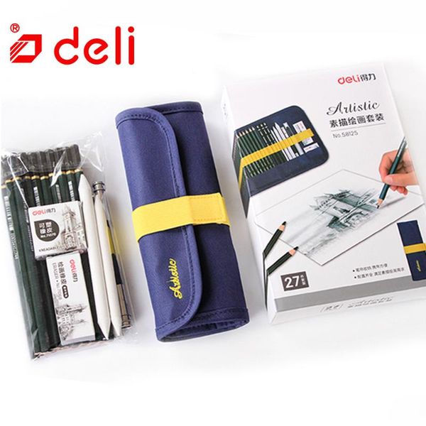 deli 27pcs/set art set professional art drawing sketching charcoal pencil paper eraser fabric bag paint tools set school supply
deli 27pcs/set art set professional art drawing sketching charcoal pencil paper eraser fabric bag paint tools set school supply