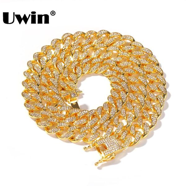 uwin miami cuban link chain necklace 13mm full bling bling iced out rhinestones silver gold color fashion jewelry necklace t200113
uwin miami cuban link chain necklace 13mm full bling bling iced out rhinestones silver gold color fashion jewelry necklace t200113