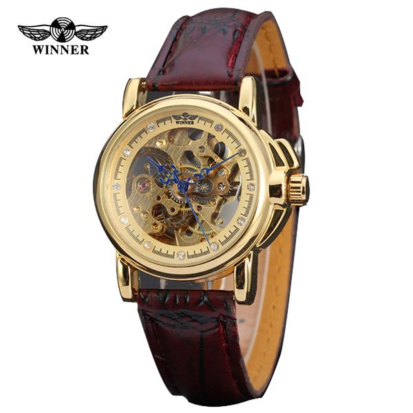 2016 relogio winner skeleton women wristwatches ladies clock leather strap steampunk casual watches automatic mechanical watch, Slivery;brown
2016 relogio winner skeleton women wristwatches ladies clock leather strap steampunk casual watches automatic mechanical watch, Slivery;brown