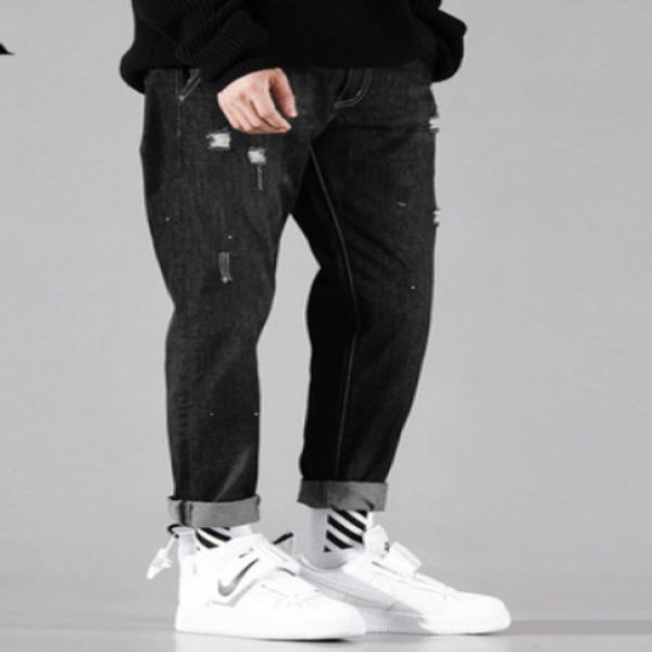 black jeans male light color easy wash straight canister male han edition contracted joker feet pants, Blue
black jeans male light color easy wash straight canister male han edition contracted joker feet pants, Blue